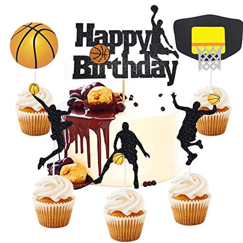 Bymivofun 11 Stück Basketball Geburtstags Toppers, Schwarzer Glitzer Basketball Kuchen Deckel, für Männer, Jungen, Geburtstag, Event, Partyzubehör, schwarzer Glitzer Bymivofun 11 Stück Basketball Geburtstags Toppers, Schwarzer Glitzer Basketball Kuchen Deckel, für Männer, Jungen, Geburtstag, Event, Partyzubehör, schwarzer Glitzer von Bymivofun