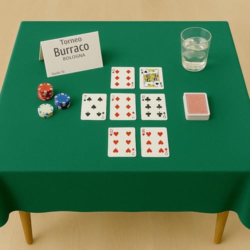 Byour3 - Grünes Tischspieltuch - Quadratische oder rechteckige Pokerkarten Buraco-Turnier Weihnachtstischdecke Schutz für Brettspiele Grünes Billard (12 Sitzer 250x150 cm) von Byour3