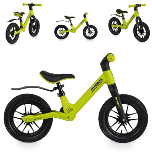 Byox, Nimbus-Rad, 30,5 cm (12 Zoll), mit aufblasbarem Reifen, verstellbarer Sitz, Leuchtrollen, Farbe: grün von Byox