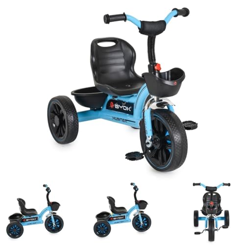 Byox Dreirad Hunter Eva-Reifen, Verstellbarer Sitz, Korb, ergonomische Griffe, Farbe:blau Byox Dreirad Hunter Eva-Reifen, Verstellbarer Sitz, Korb, ergonomische Griffe, Farbe:blau von Byox
