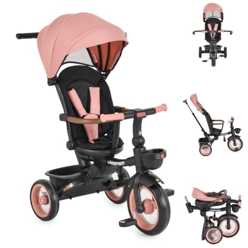 Byox Dreirad Jasper Eva-Reifen klappbar, Sitz drehbar, Hinterradbremse, Körbe, Farbe:rosa Byox Dreirad Jasper Eva-Reifen klappbar, Sitz drehbar, Hinterradbremse, Körbe, Farbe:rosa von Byox