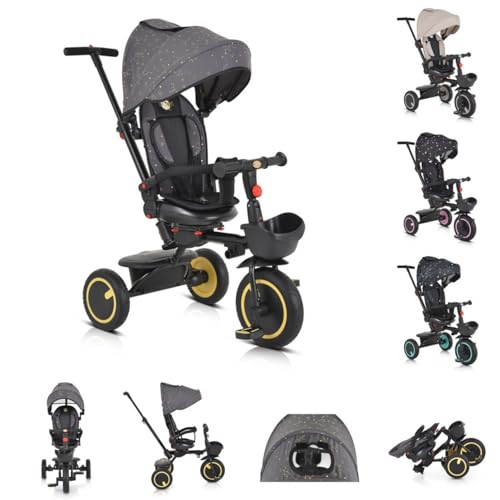 Byox Dreirad Tricycle Orion faltbar, PU-Reifen, drehbarer Sitz, Schiebestange, Farbe:gelb Byox Dreirad Tricycle Orion faltbar, PU-Reifen, drehbarer Sitz, Schiebestange, Farbe:gelb von Byox