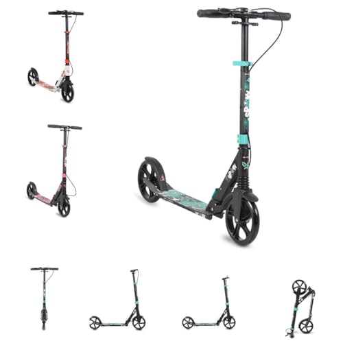 Byox Kinderroller Spooky klappbar, bis 100 kg, Bremse, Stoßdämpfer vorne, ABEC-7, Farben:türkis Byox Kinderroller Spooky klappbar, bis 100 kg, Bremse, Stoßdämpfer vorne, ABEC-7, Farben:türkis von Byox
