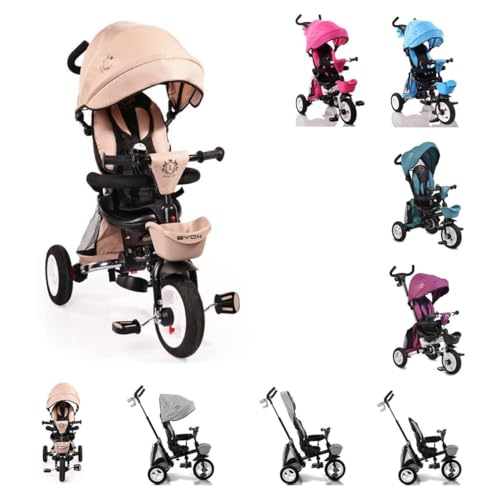 Byox Tricycle Flexy Lux 3 in 1 Dreirad, klappbar, Gummireifen, drehbarer Sitz beige Byox Tricycle Flexy Lux 3 in 1 Dreirad, klappbar, Gummireifen, drehbarer Sitz beige von Byox