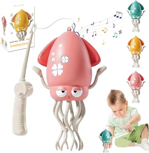 ByteCraft Electric Dancing Octopus Toy, Elektrischer Automatischer Schaukel-Oktopus Zur Vermeidung Magischer Hindernisse mit LED und Musik wiederaufladbar, Oktopus Spielzeug FüR MäDchen Jungen (C) von ByteCraft
