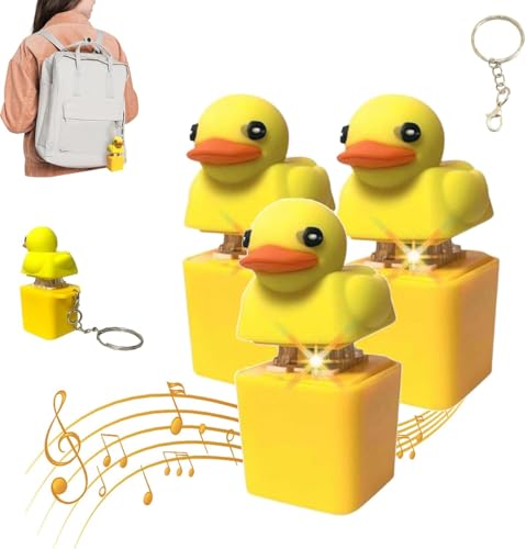 Duckeys Quacking Fidget Toy, Duckeys Keycap, Schlüsselanhänger Enten Tastatur Schlüsselkaps Angst -Relief -Spielzeug, Entenschimple Clicker, Quacking Duck Fidget Spielzeug (3 Pcs) von ByteCraft