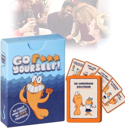 Go Fish Kartenspiel für Erwachsene, F K F*ck Fuck Deck Night Partyspiel für 2+ Spieler, Erwachsene, Scherzgeschenk für Freunde, Paare und Kollegen, klassischer interaktiver Familienspaß (1 Stück) Go Fish Kartenspiel für Erwachsene, F K F*ck Fuck Deck Night Partyspiel für 2+ Spieler, Erwachsene, Scherzgeschenk für Freunde, Paare und Kollegen, klassischer interaktiver Familienspaß (1 Stück) von ByteCraft