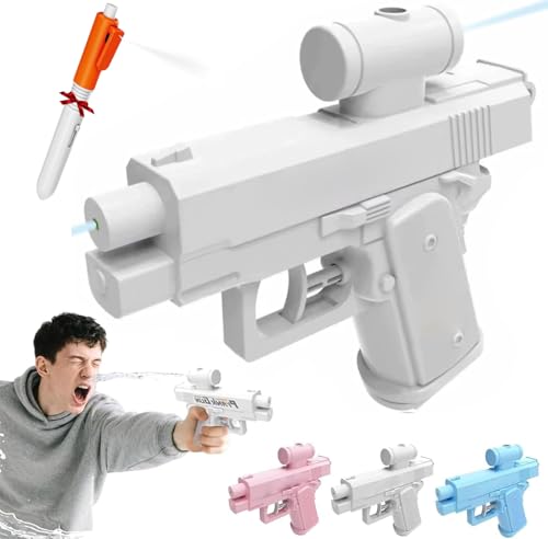 Prank Wasserpistole, Prank Water Gun, Prank Wasserpistolen mit Rückwärts- und Vorwärtsstrahl, robuster Sprüh-Streich-Sprinkler, kreative Streiche, urkomisches Geschenk (1 Pcs Weiß) von ByteCraft