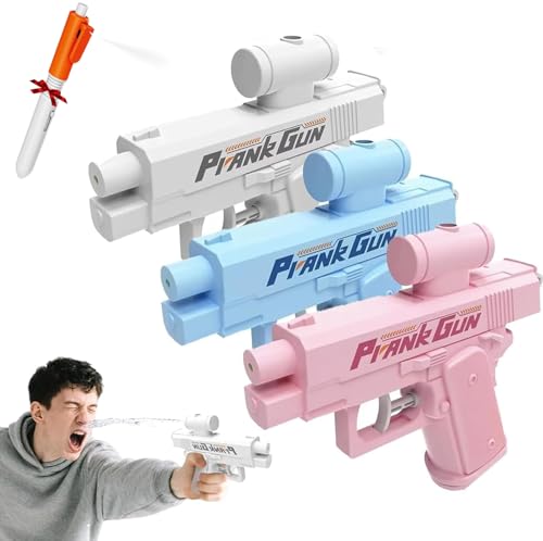 Prank Wasserpistole, Prank Water Gun, Prank Wasserpistolen mit Rückwärts- und Vorwärtsstrahl, robuster Sprüh-Streich-Sprinkler, kreative Streiche, urkomisches Geschenk (3 Pcs Mix) von ByteCraft