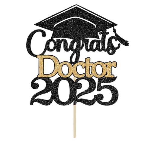 Congrats Doctor 2024 Tortenaufsatz, Congrats Doctors Degree Graduation Party Dekoration, Klasse 2024 Bachelor Grade Party Dekorationen Zubehör Zubehör Schwarz Gold Glitzer Congrats Doctor 2024 Tortenaufsatz, Congrats Doctors Degree Graduation Party Dekoration, Klasse 2024 Bachelor Grade Party Dekorationen Zubehör Zubehör Schwarz Gold Glitzer von Bytorjar