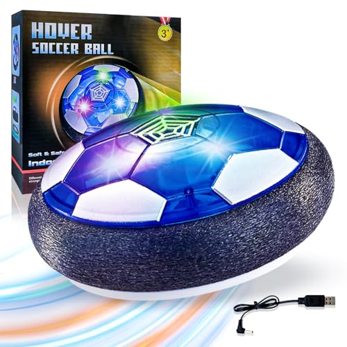 Air Power Fußball, USB wiederaufladbare Soccer Kinderspielzeug Hover Ball mit schützenden Schaumstoff-Puffer und Bunte LED-Leuchten für 3-12+ Jahre alt Junge Mädchen,Hover Kinder Fußballspiel Air Power Fußball, USB wiederaufladbare Soccer Kinderspielzeug Hover Ball mit schützenden Schaumstoff-Puffer und Bunte LED-Leuchten für 3-12+ Jahre alt Junge Mädchen,Hover Kinder Fußballspiel von Byuert