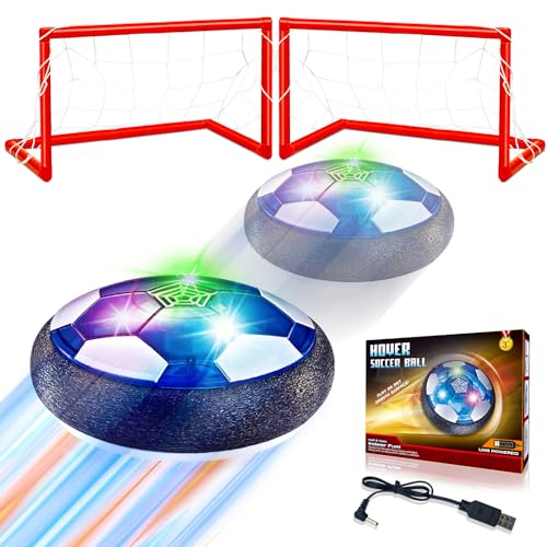 Byuert Air Power Fußball, USB wiederaufladbare Soccer Kinderspielzeug Hover Ball mit schützenden Schaumstoff-Puffer und Bunte LED-Leuchten von Byuert