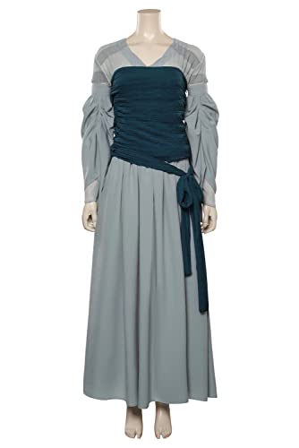 Alatariel Kostüm Artanis Lord Ring Cosplay Kleid Top Nerwen Armband Ärmel Erwachsene Damen Halloween Outfits (M) von Byvitoy
