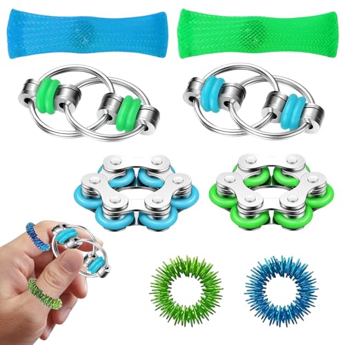 Bzzerumy Fidget Toys Set, 1 Stück Blau-Grün Ketten Fidget für ADHS, Antistress Spielzeug für Kinder und Erwachsene, Perfekt zur Entspannung und Konzentration Bzzerumy Fidget Toys Set, 1 Stück Blau-Grün Ketten Fidget für ADHS, Antistress Spielzeug für Kinder und Erwachsene, Perfekt zur Entspannung und Konzentration von Bzzerumy