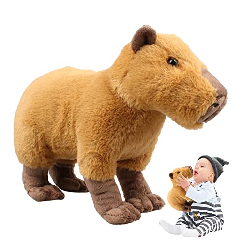 C/Y Capybara Plüsch,Realistisches Capybara-Plüschtier - Simulation Capybara Plüschtier, weiche Real Life Simulation Plüschpuppen, Wildtiergeschenke für Kinder von C/Y