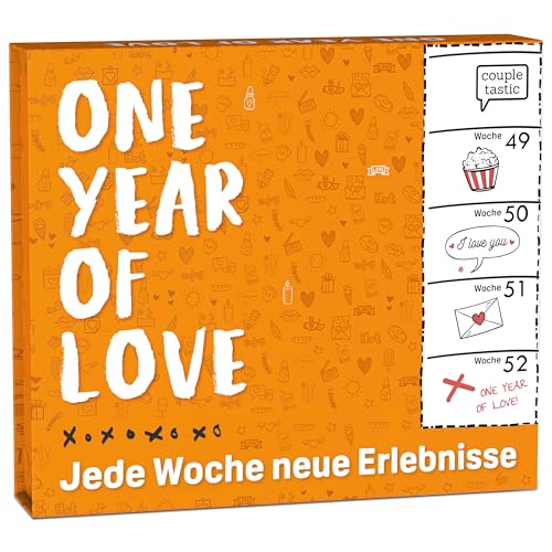 One Year of Love Spiel für Paare - Jahrestag Geschenk für Sie und Ihn, Jahrestagsgeschenk für Ehepaare, Ehefrau und Ehemann - Date Ideen für Pärchen - Das perfekte Partner Geschenk für schöne Paarzeit von C + C FÜR PAARE