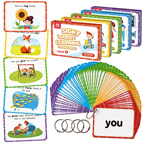 Coogam Sichtwörter Karteikarte– 220 Dolch Sichtwörter-Spiel mit Bildern und Sätzen, Alphabetisierungslern-Lesekarten-Spielzeug für Kindergarten, Heimschule für Kinder im Alter von 3 4 5 Jahren Coogam Sichtwörter Karteikarte– 220 Dolch Sichtwörter-Spiel mit Bildern und Sätzen, Alphabetisierungslern-Lesekarten-Spielzeug für Kindergarten, Heimschule für Kinder im Alter von 3 4 5 Jahren von Coogam
