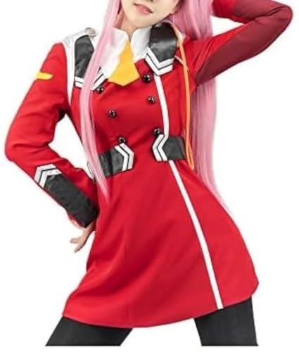 C-ZOFEK Damen US Size Zero Two Cosplay Kostüm Rotes Kleid Halloween (3X-Large, Rot) von C-ZOFEK