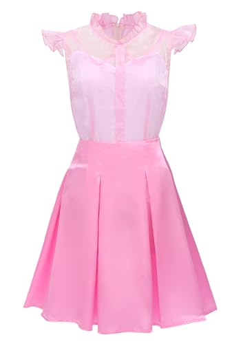 C-ZOFEK Glinda Cosplay Kostüm Hexe Prinzessin Kleid Halloween Erwachsene Damen, Pink, L von C-ZOFEK