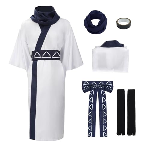 C-ZOFEK Herren US Size Anime Cosplay Kostüm Weiß Kimono Outfit mit Bund Halloween, Weiss/opulenter Garten, L C-ZOFEK Herren US Size Anime Cosplay Kostüm Weiß Kimono Outfit mit Bund Halloween, Weiss/opulenter Garten, L von C-ZOFEK