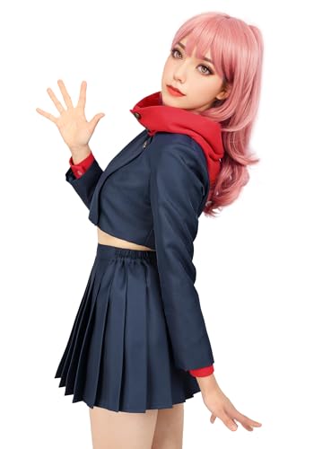 C-ZOFEK Itadori Yuji Cosplay-Kostüm für Damen, Kapuzenpullover, Faltenrock, Uniform, Größe L von C-ZOFEK