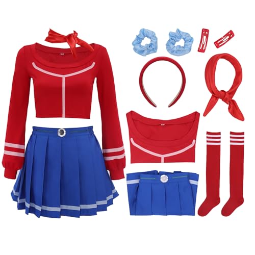 C-ZOFEK Miside Cosplay Mita Full Outfits Top Rock für Horrorspiel Halloween Kostüm (X-Large) von C-ZOFEK