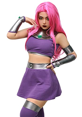 C-ZOFEK Teenager Titans Damen Superheld Cosplay Kostüm - Violett - Large von C-ZOFEK