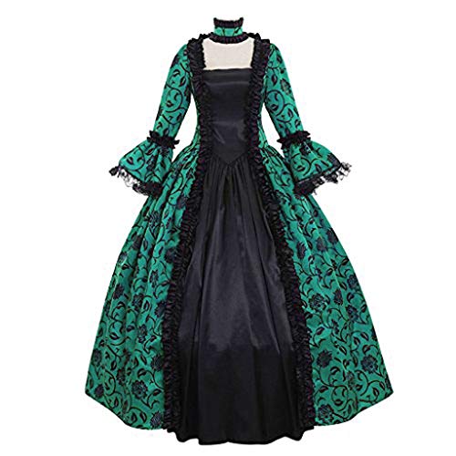 Abendkleider für Damen: Damen Mittelalter Renaissance Kleid Halloween Renaissance Cosplay Kostüm Karneval Party Kostüm Halloween Party Prinzessin Kostüm Kleid Damen Mädchen von C'est TT