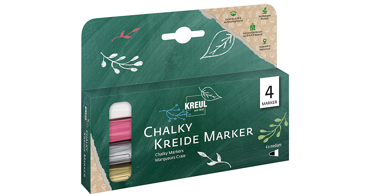 KREUL Chalky Kreidemarker 4er Set von KREUL