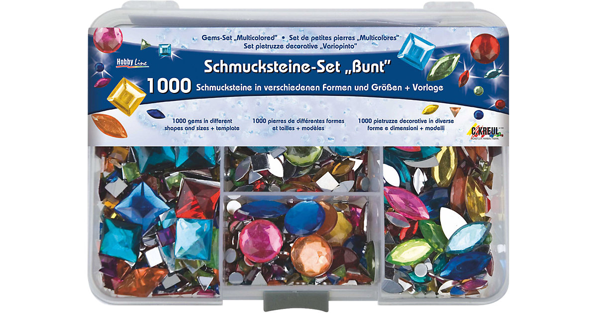 Hobby Line Schmucksteine-Set Bunt, 1.000 Stück Hobby Line Schmucksteine-Set Bunt, 1.000 Stück von C. KREUL