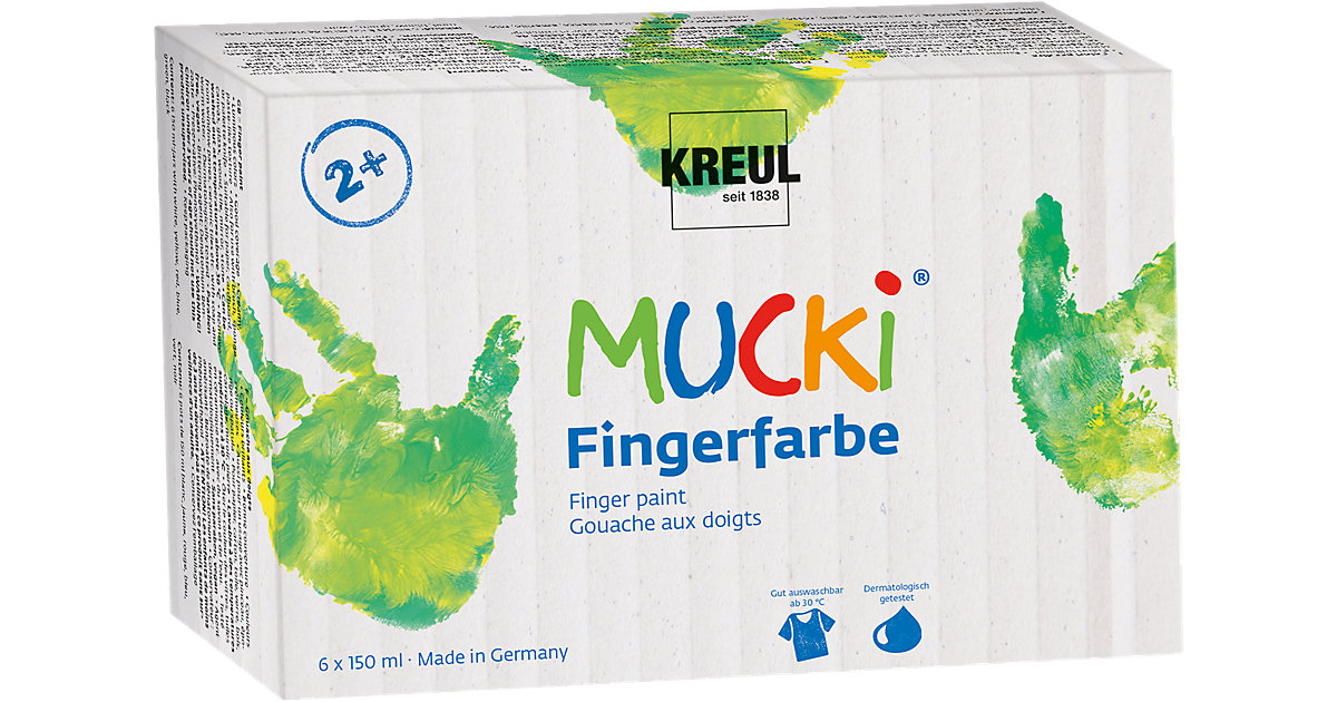 MUCKI Fingerfarbe 6er Set 150 ml MUCKI Fingerfarbe 6er Set 150 ml von KREUL