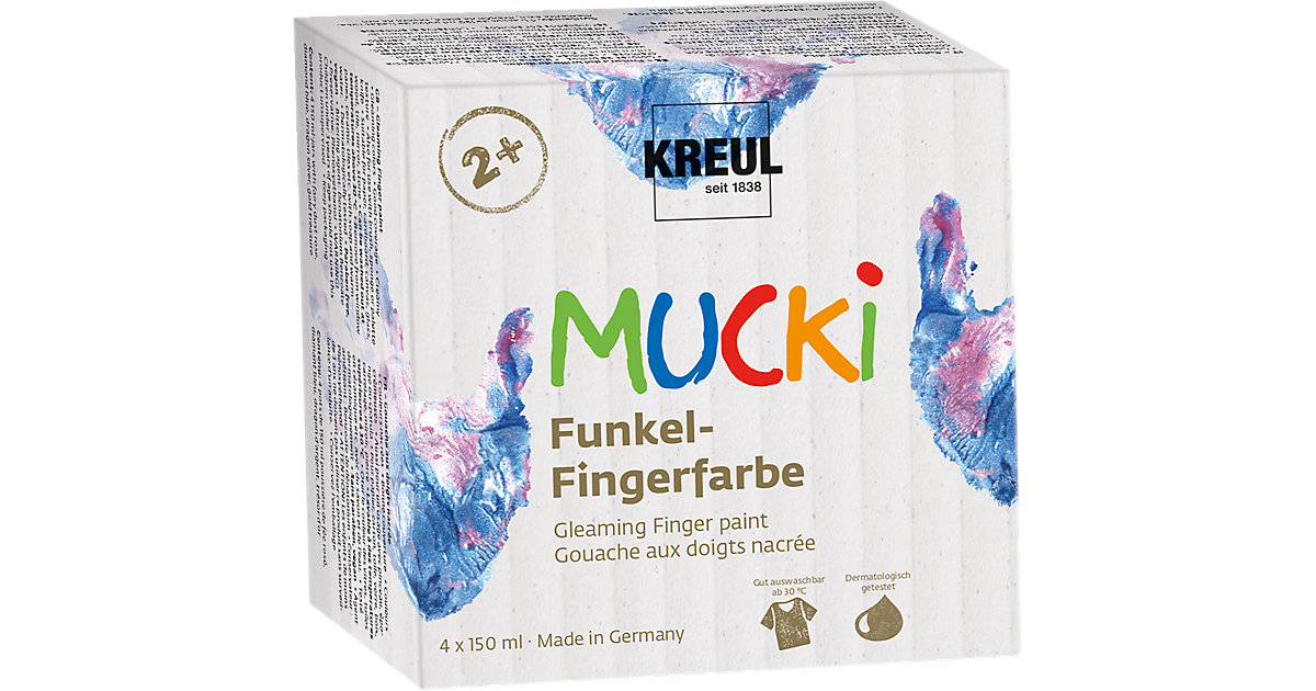 MUCKI Funkel-Fingerfarbe 4er Set 150 ml von KREUL