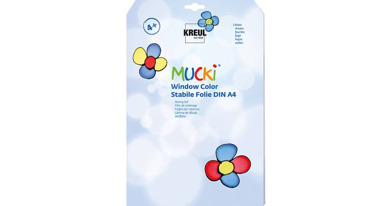 MUCKI Window Color Stabile Folie 3 Blatt DIN A4 von KREUL