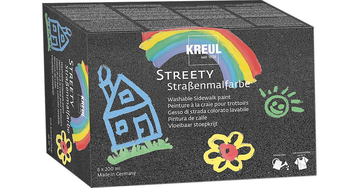 KREUL Streety Straßenmalfarbe 6er Set 200 ml von KREUL