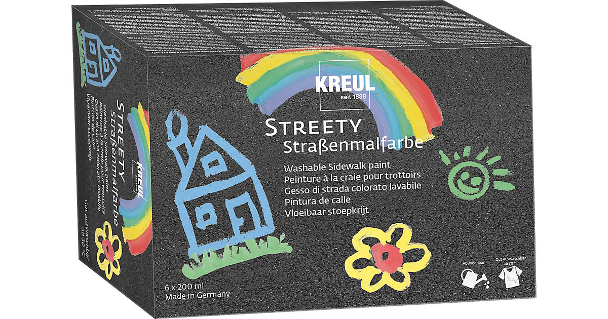 KREUL Streety Straßenmalfarbe 6er Set 200 ml KREUL Streety Straßenmalfarbe 6er Set 200 ml von KREUL