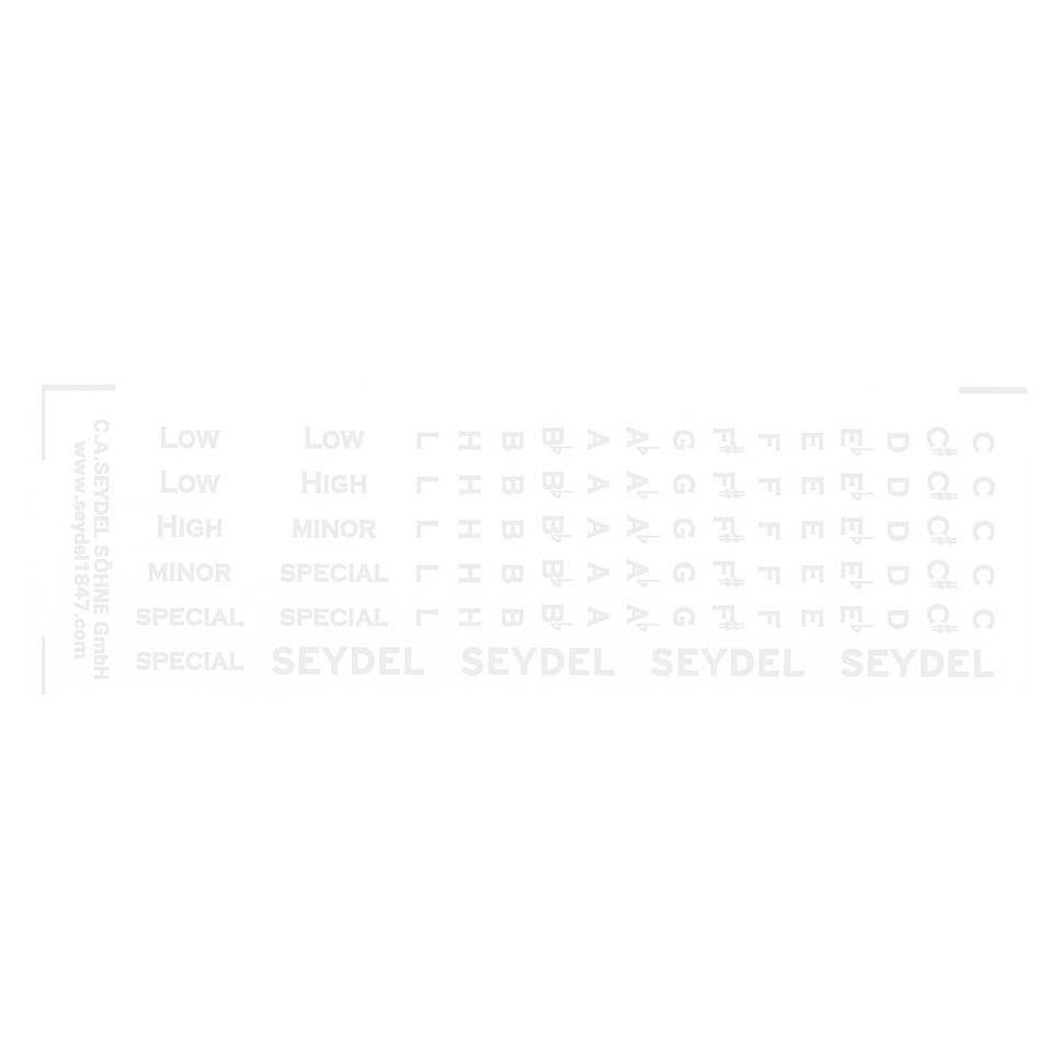 C.A. Seydel Söhne Key-Label-Set Blues White Ersatzteil Mundharmonika von C.A. Seydel Söhne