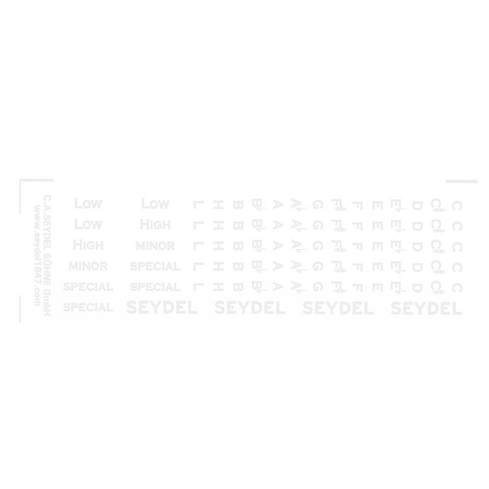 C.A. Seydel Söhne Key-Label-Set Blues White Ersatzteil Mundharmonika von C.A. Seydel Söhne