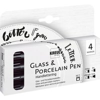 C.KREUL 16480 KREUL Glass & Porcelain Pen 4er Set Handlettering von C.KREUL
