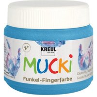 C.KREUL 23122 MUCKI Funkel-Fingerfarbe Diamanten-Blau 150 ml von C.KREUL