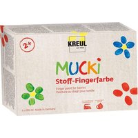 C.KREUL 28420 MUCKI Stoff-Fingerfarbe 6er Set 150 ml von C.KREUL
