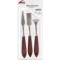 C.KREUL 41824 KREUL Malmesser 3er Set mit Metallklingen und Holzgriffen von C.KREUL