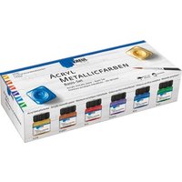 C.KREUL 77600 KREUL Acryl Metallicfarben Basis Set 6 x 20 ml von C.KREUL