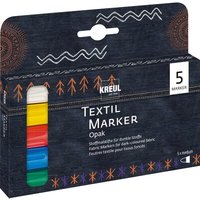 C.KREUL 92750 KREUL Textil Marker Opak medium 5er Set von C.KREUL