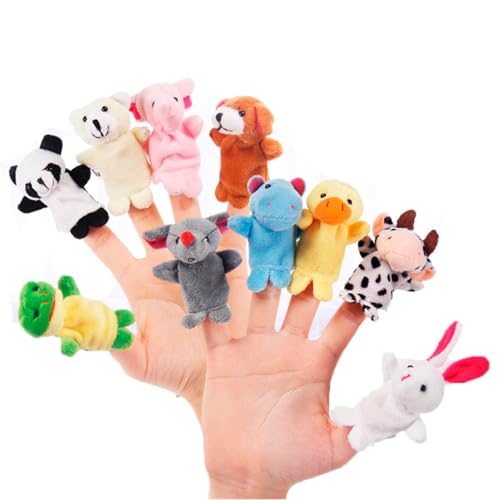 CABLEPELADO Fingerpuppen für Kinder, 10 Stück, weiche und realistische Plüschtiere, pädagogisches und kreatives Spielzeug für Geschichten, Partys und Kindergeschenke CABLEPELADO Fingerpuppen für Kinder, 10 Stück, weiche und realistische Plüschtiere, pädagogisches und kreatives Spielzeug für Geschichten, Partys und Kindergeschenke von CABLEPELADO