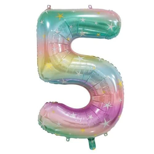 CABLEPELADO Geburtstagsballon, Nummer 5, 110 cm, mehrfarbig CABLEPELADO Geburtstagsballon, Nummer 5, 110 cm, mehrfarbig von CABLEPELADO