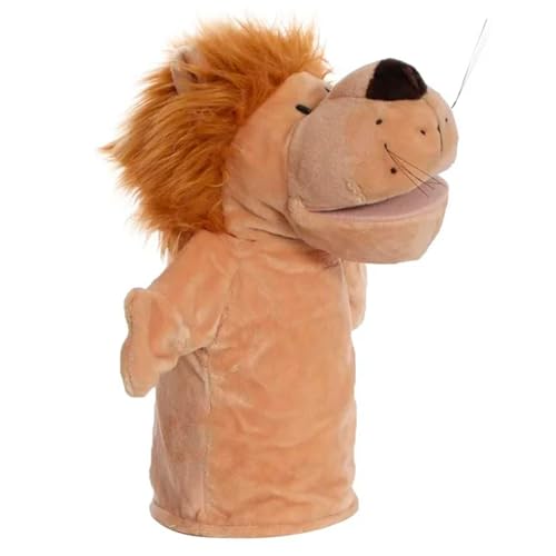 CABLEPELADO Handpuppe Löwe, Plüsch-Handpuppe, 25 cm, ungiftiges Lernspielzeug für Kinder und Erwachsene, umweltfreundlich, weich und verstärkt, fördert fantasievolles Spielen von CABLEPELADO