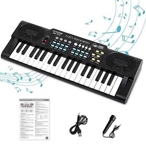 CACOE 37 Tasten Digital Piano Keyboard, Digital Musik Klavier mit Mikrofon für Kinder Geschenk, Elektronische Klavier Spielzeug für Baby Kinder und Einsteiger von CACOE