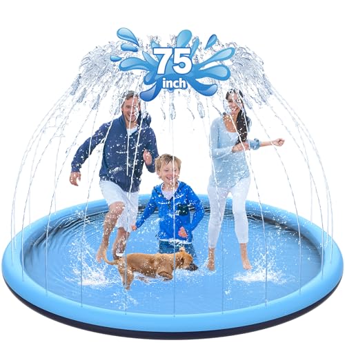 CACSPS 190,5 cm rutschfestes Spritzpad für Kinder und Hund, verdickter Sprinkler-Pool, Sommer, Outdoor-Wasserspielzeug, extra großes Hinterhof-Planschbecken für Kinder, Jungen und Mädchen oder CACSPS 190,5 cm rutschfestes Spritzpad für Kinder und Hund, verdickter Sprinkler-Pool, Sommer, Outdoor-Wasserspielzeug, extra großes Hinterhof-Planschbecken für Kinder, Jungen und Mädchen oder von CACSPS