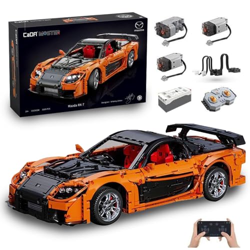 CADA Master C61502W Technik Auto für Mazda RX7 Hypercar, 3295 KIemmbausteine Rennauto Modell, im Maßstab 1: 8 Bausatz CADA Master C61502W Technik Auto für Mazda RX7 Hypercar, 3295 KIemmbausteine Rennauto Modell, im Maßstab 1: 8 Bausatz von CADASpaß
