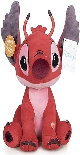 Disney CADEAUX Store Lilo&Stitch Leroy Soft Plush Toy with Sound 11.41 Inch / 29 cm Red von Disney